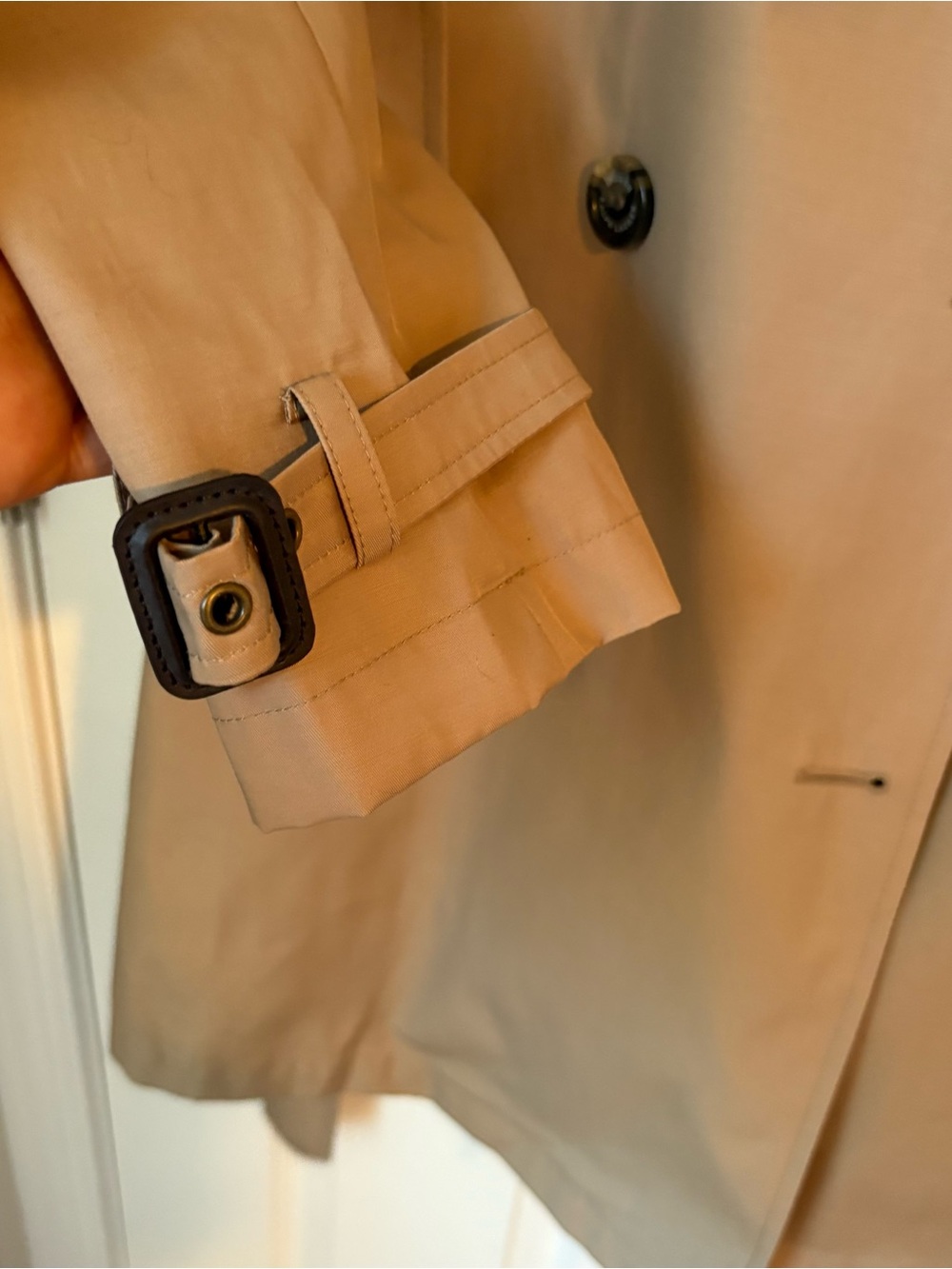 Lauren Ralph Lauren Double-Breasted Cotton-Blend Trench Coat, Sand, S - Picture 11 of 16